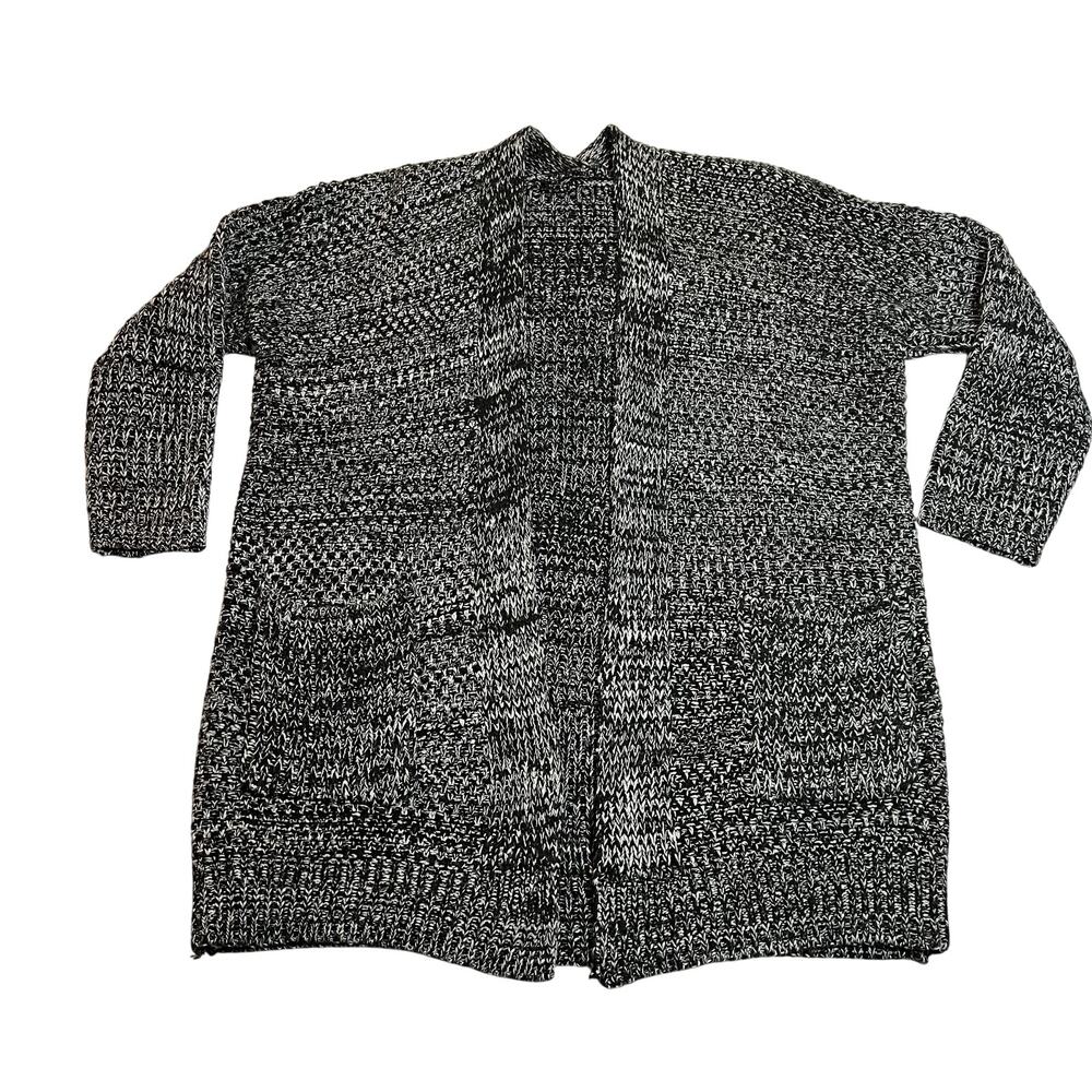Women's Open Front Long Line Knit Cardigan Size Large Cozy Outdoors Casual